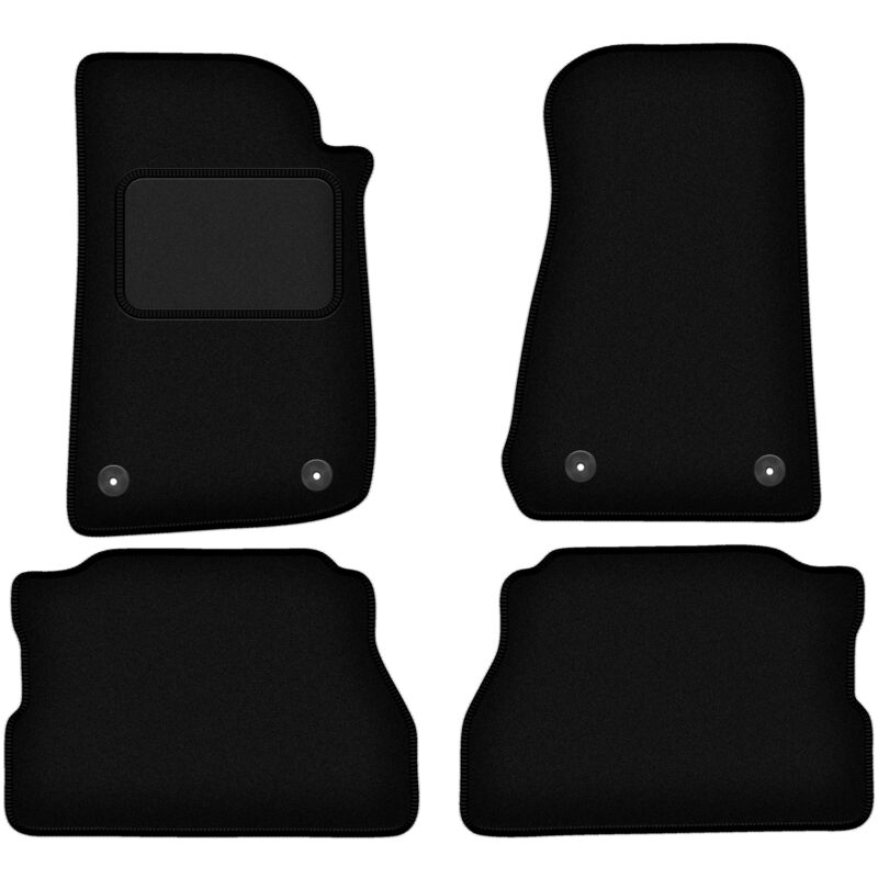 Tapis en velours noir pour Jeep Wrangler IV Rubicon tout-terrain (2017-)