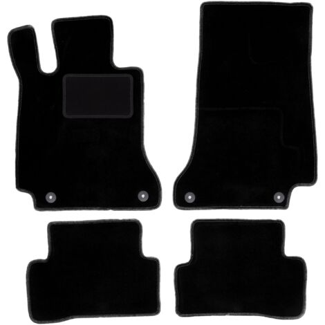 Tapis en velours noir pour Mercedes C W205 avec repose-pieds break, berline (2015-)
