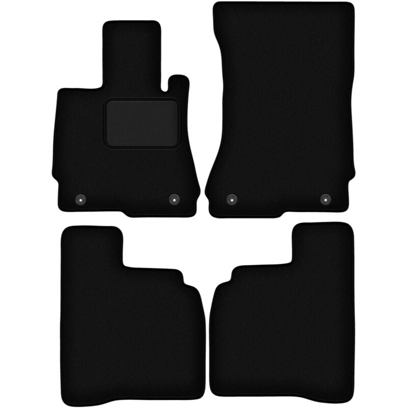 Tapis en velours noir pour : Mercedes W221 Classe S Berline longue (2005-2013)