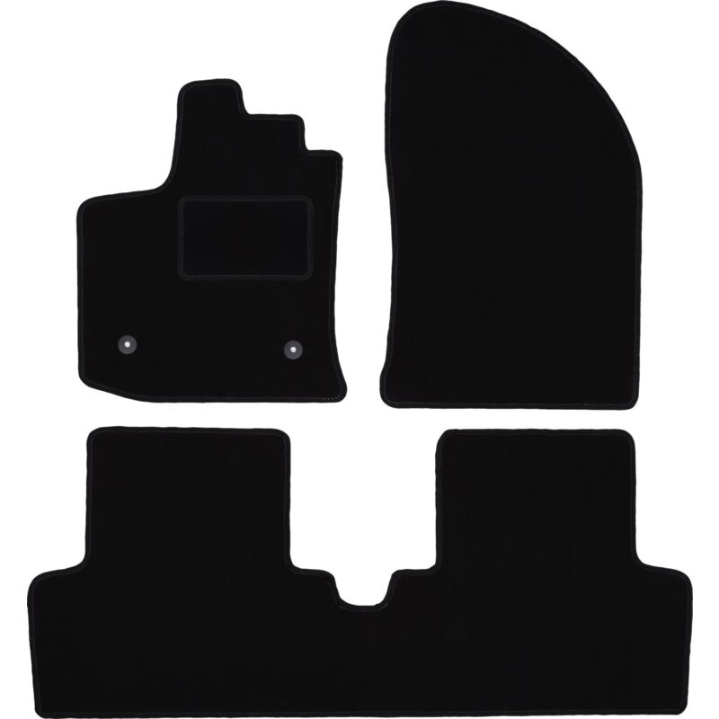 Tapis en velours noir pour : monospace Dacia Lodgy (2012-)
