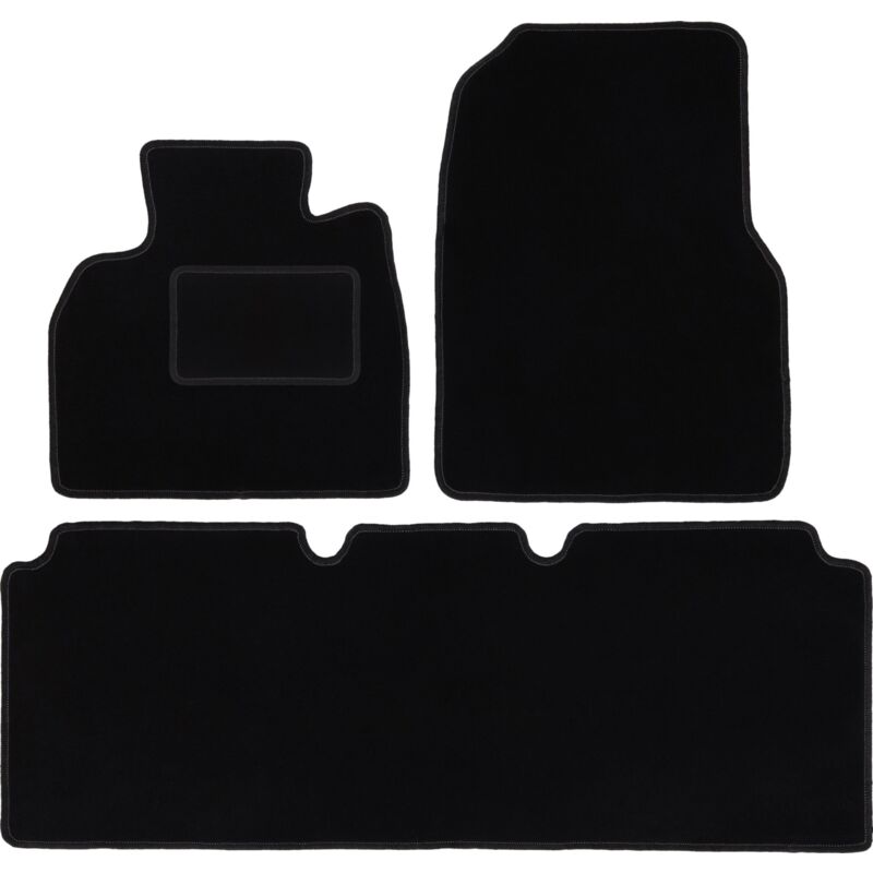 Tapis en velours noir pour monospace Renault Espace IV (2002-2014)