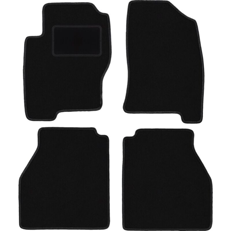 Tapis en velours noir pour : Nissan Navara III D40 pick-up (2005-2011)