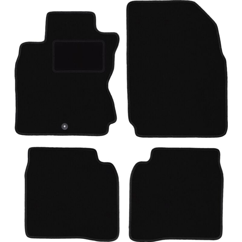 Tapis en velours noir pour : Nissan Note I E11 monospace (2006-2012)