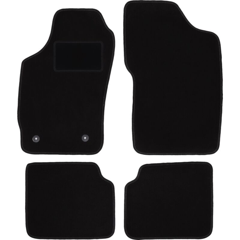 Tapis en velours noir pour Peugeot 205 berline (1983-1998)