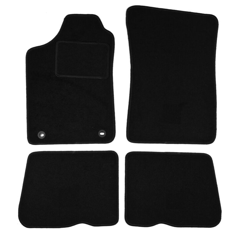 Tapis en velours noir pour : Renault 19 cabriolet, berline, berline, chamade (1988-1996)