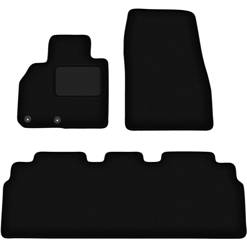 Tapis en velours noir pour : Renault Espace Initiale (2015-)