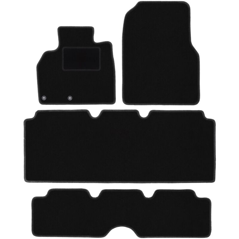 Tapis en velours noir pour Renault Espace IV 7 places (2002-2012)