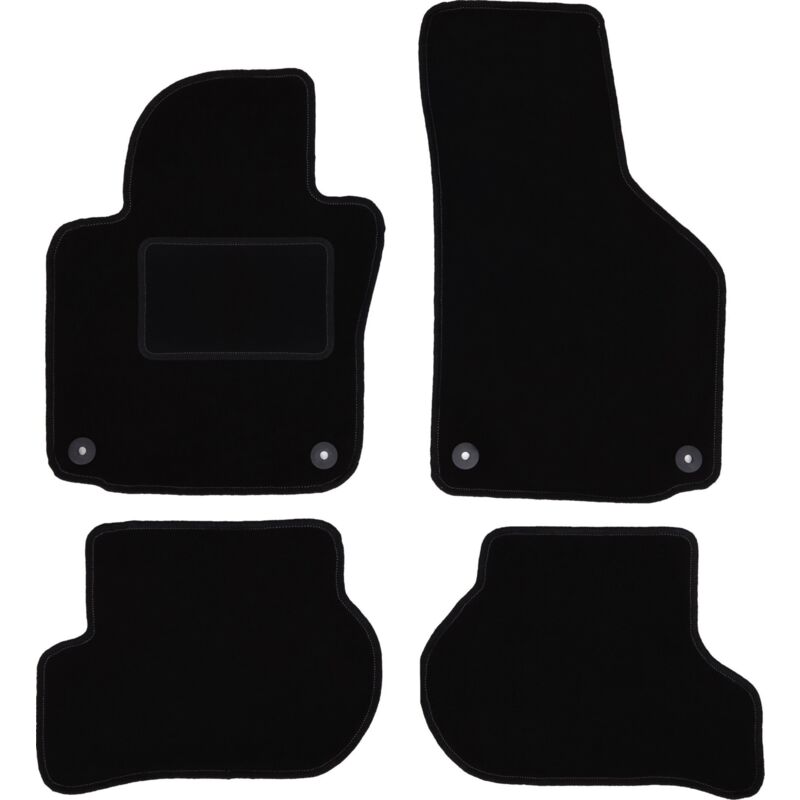Tapis en velours noir pour : Skoda Octavia II break, liftback (2004-2013)