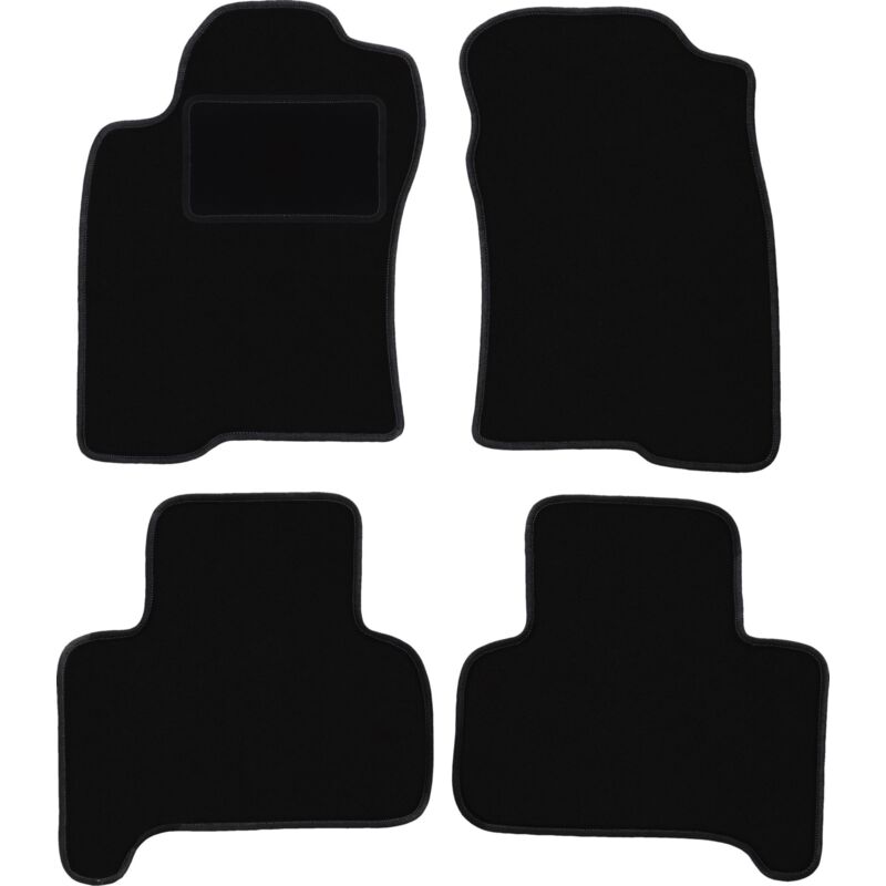 Tapis en velours noir pour : Toyota Land Cruiser J120 5 portes (2002-2009)