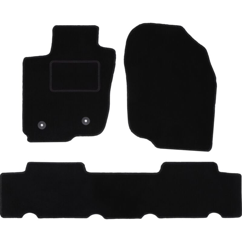 Tapis en velours noir pour : Toyota RAV4 III SUV (2006-2013)
