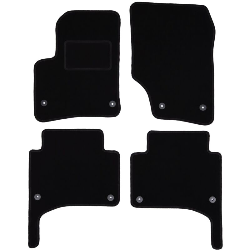 Tapis en velours noir pour : Volkswagen Touareg I SUV (2002-2010)