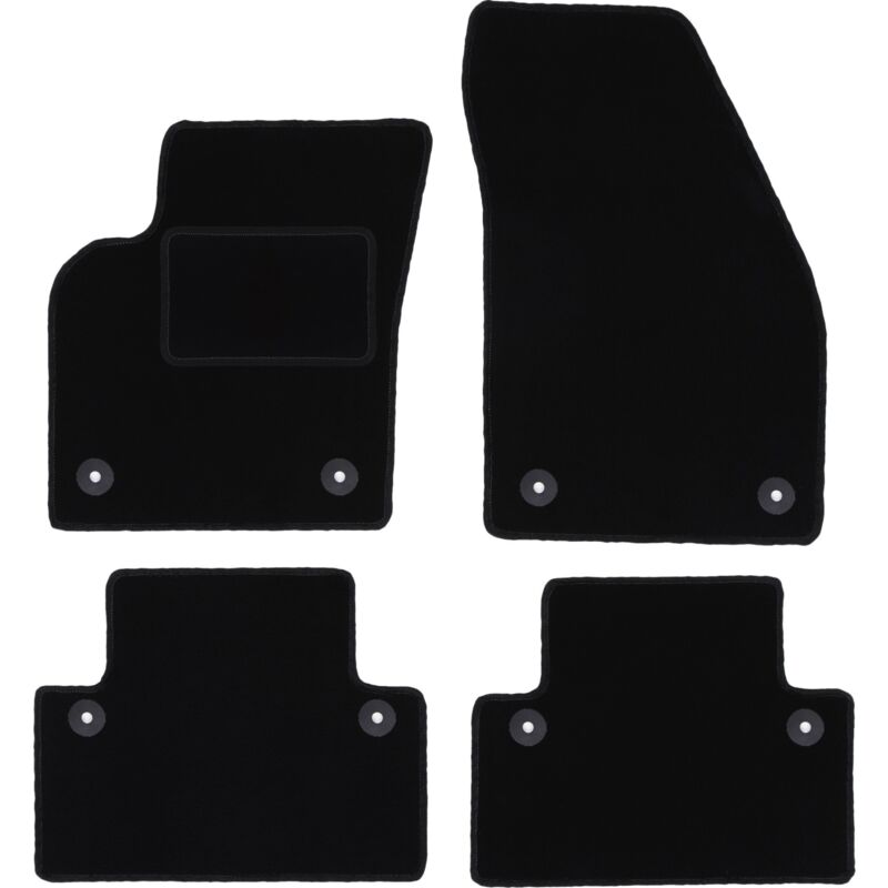 Tapis en velours noir pour : Volvo V50 break (2004-2012)