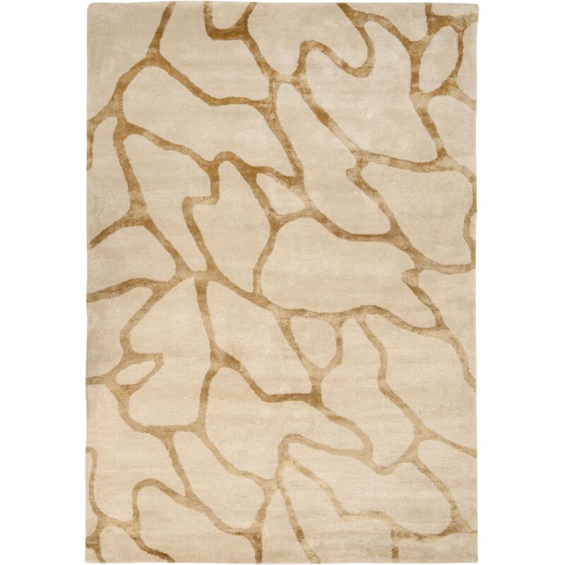 Beliani - Tapis en Viscose Moderne Fait Main 160 x 230 cm Beige Makola