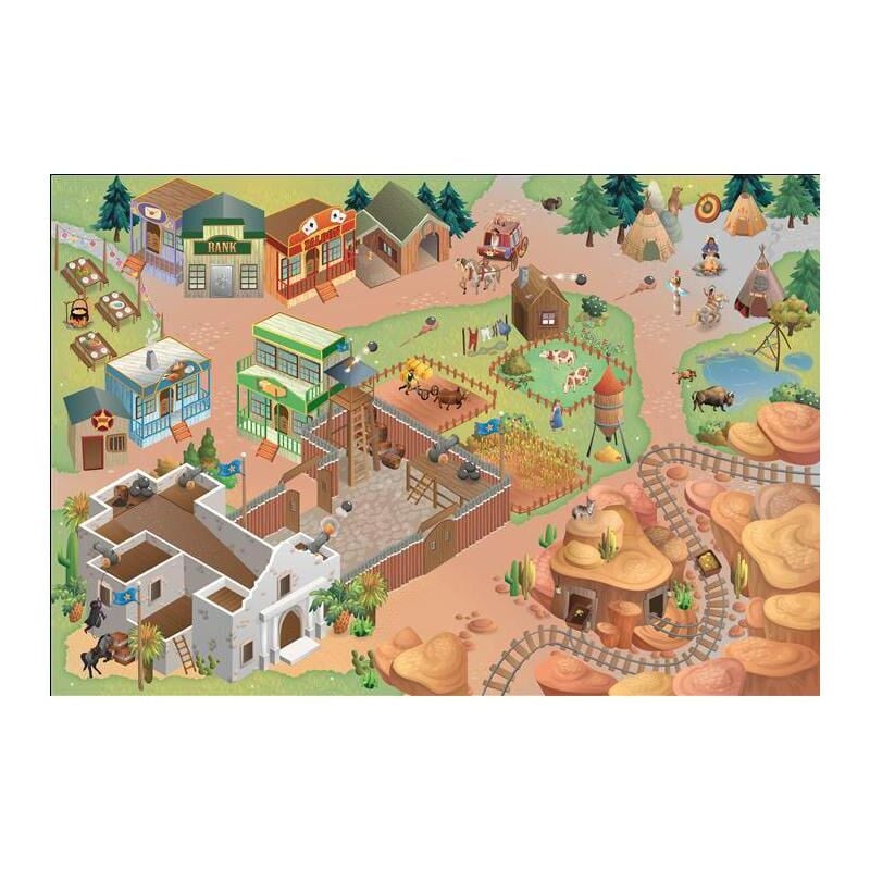 Tapis enfant tissé 100x150 multicolore rectangle ALAMO