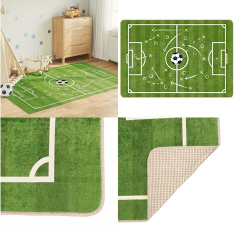 Tapis enfant 160x230cm terrain de football antidérapant lavable - Tapis de sol - Tapis antidérapant