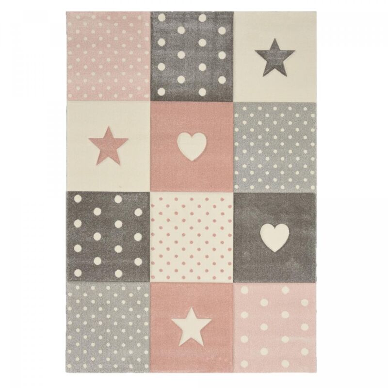 Jadorel - Tapis enfant tissé 120x170 crème rectangle minikids
