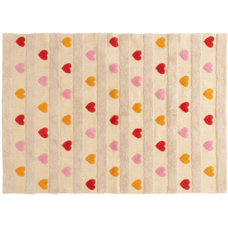 Tapis Enfant Cœur "Amour" 120x170cm Multicolore