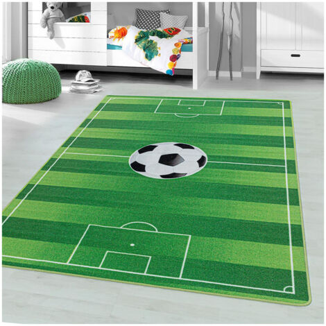 Tapis enfant de jeu football Soccer Vert 120x170