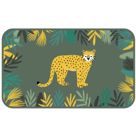 Tapis Enfant Déco "Animaux & Co" 45x75cm Vert