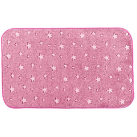 Tapis Enfant Déco "Fluo Night" 50x80cm Fuchsia
