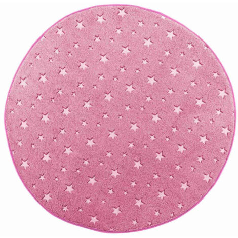 Tapis Enfant Déco "Fluo Night" 90cm Fuchsia