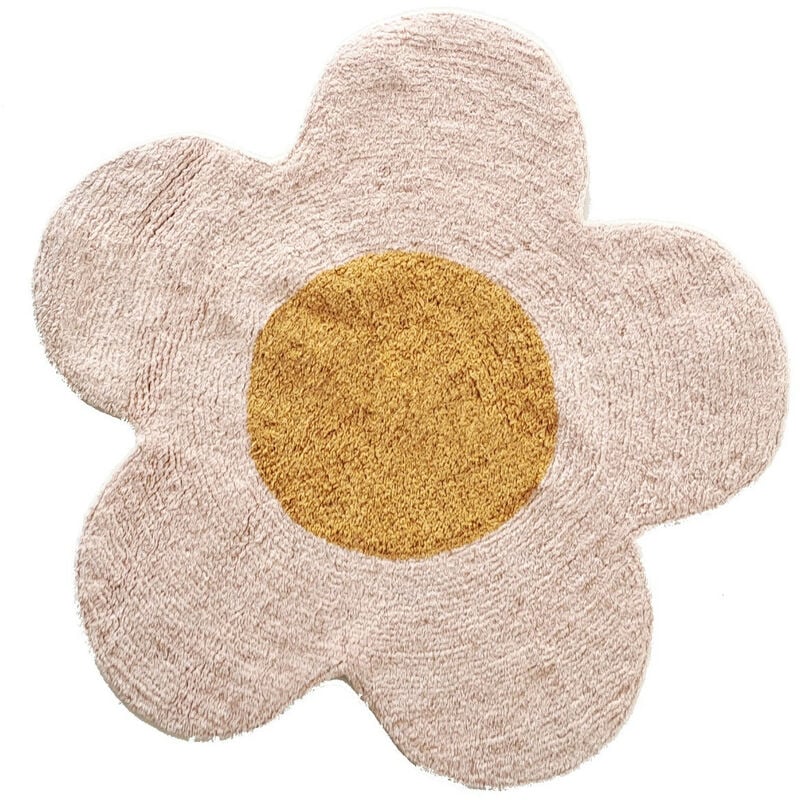 Future Home - Tapis enfant Fleur en coton tufté 80x80cm