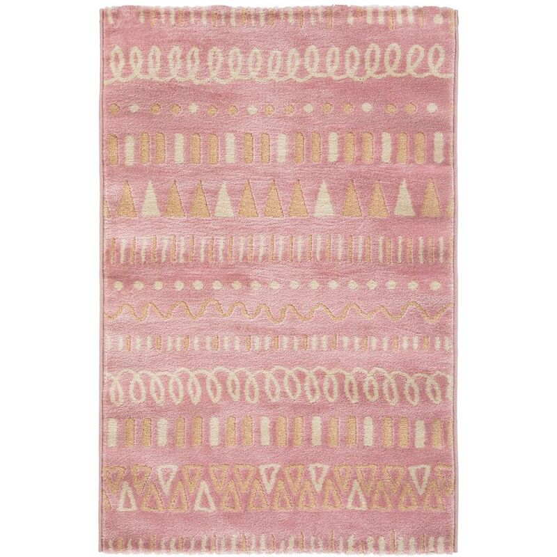 Atmosphera - Tapis girly en jute 100x150cm rose créateur d'intérieur