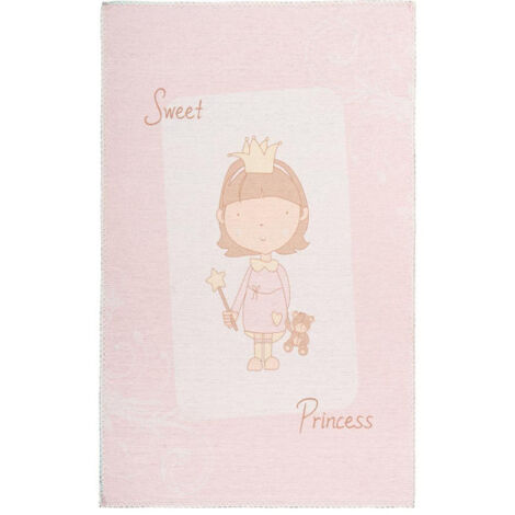 Tapis Enfant Imprimé "Bambini VI" Rose 120 x 180 cm