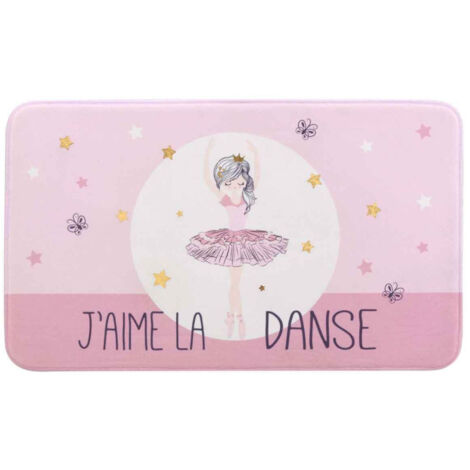 Tapis Enfant Imprimé "Petite Étoile" 45x75cm Rose