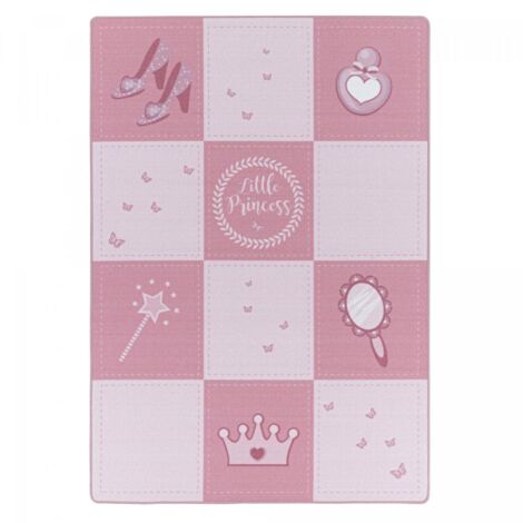 Tapis enfant Lavable 30° 80x120 rose ROSEKA