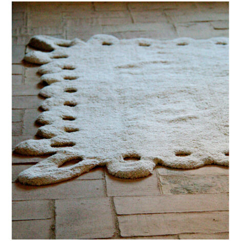 Tapis enfant lavable en machine doux Lace Lorena Canals Beige 120x160