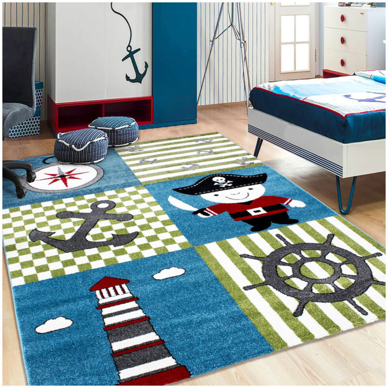 Allotapis - Tapis enfant pirate Mikala Multicolore 80x150