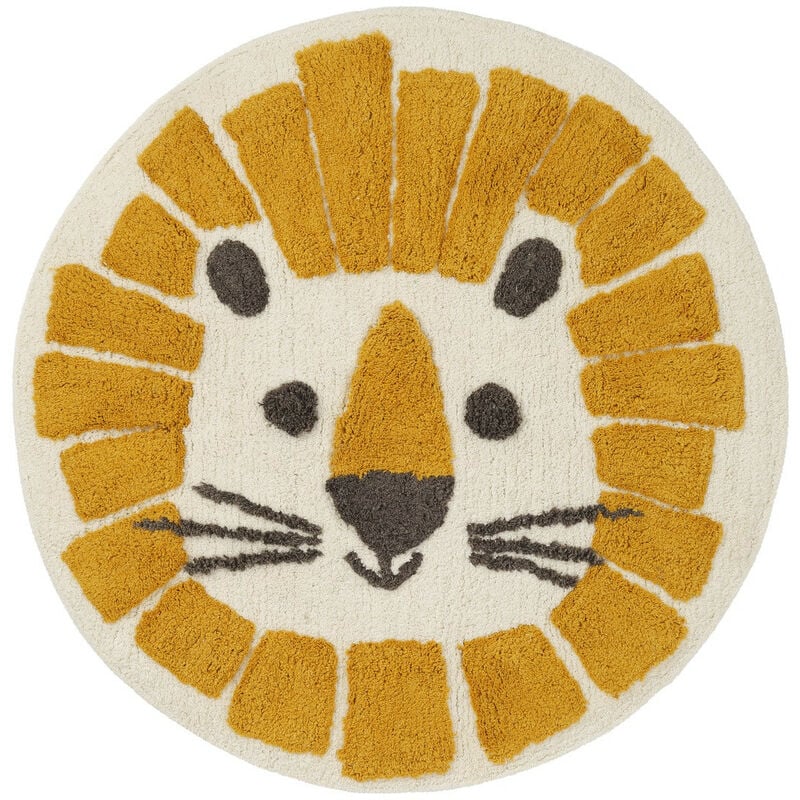 Tapis enfant rond en coton tufté 70x70cm