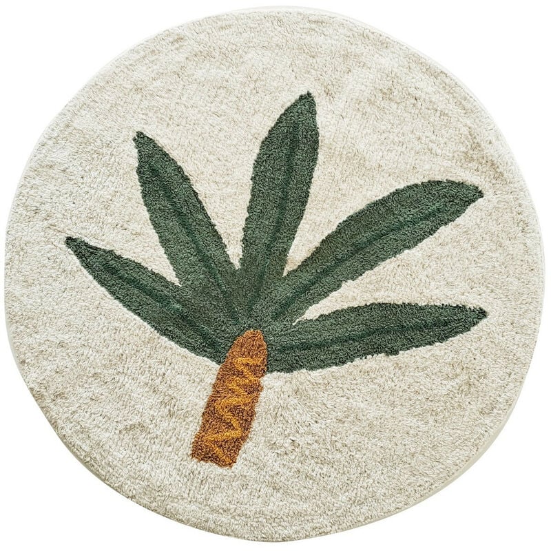 Tapis enfant rond en coton tufté 80x80cm