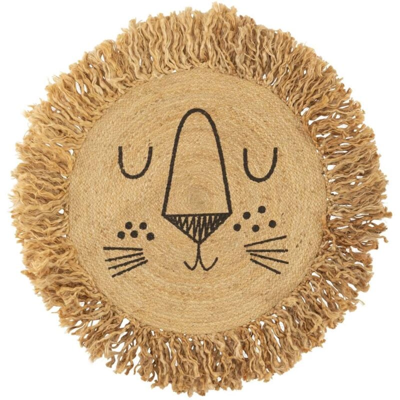 Tapis enfant rond Lion