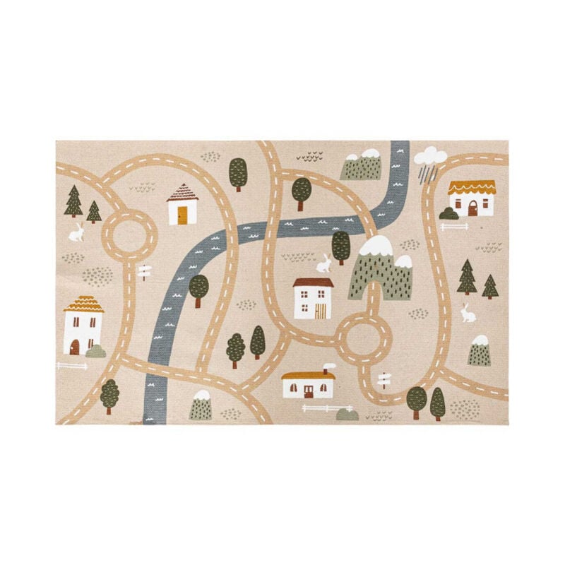Tapis Enfant 'Route' 100x150cm Multicolore