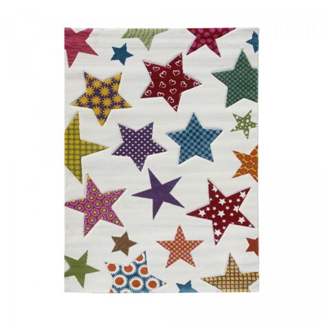 Tapis enfant tissé 60x110 crème rectangle LYN8 IGALAR