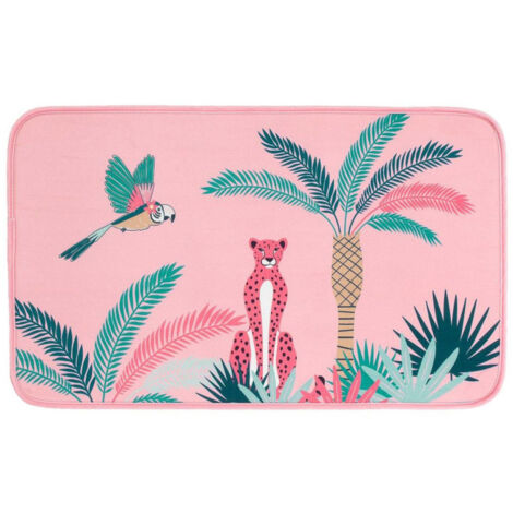 Tapis Enfant Velours "Leopink" 45x75cm Rose