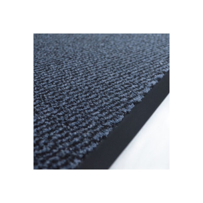 Tapis entrée accueil anti-salissures - Bleu - 60 x 90 cm