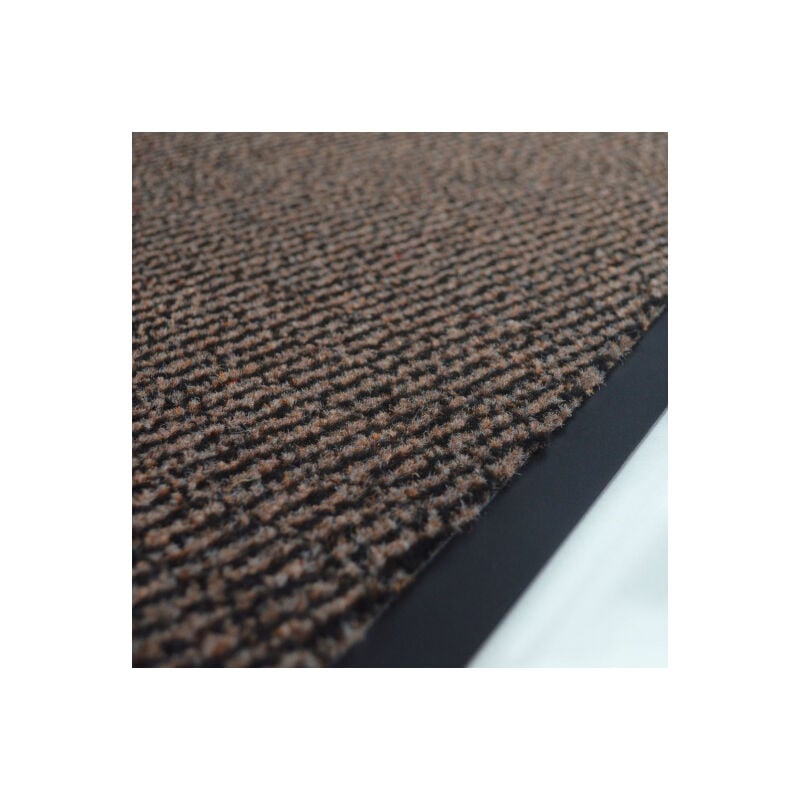 Tapis entrée accueil anti-salissures - Marron - 80 x 120 cm