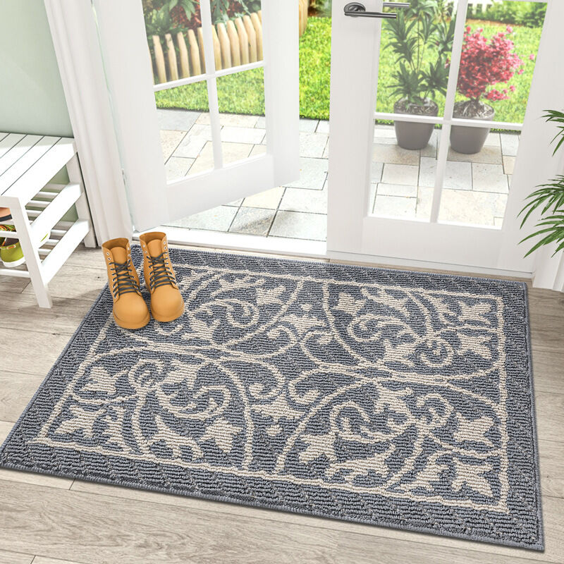 Tapis Entrée Intérieur 50 x 80 cm,Tapis d'Entrée Intérieur Absorbant,Paillasson Extérieur Antidérapant & Anti-Poussière,Paillasson Interieur