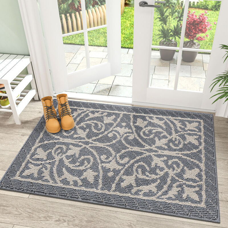Tapis Entrée Intérieur 50 x 80 cm,Tapis d'Entrée Intérieur Absorbant,Paillasson Extérieur Antidérapant & Anti-Poussière,Paillasson Interieur