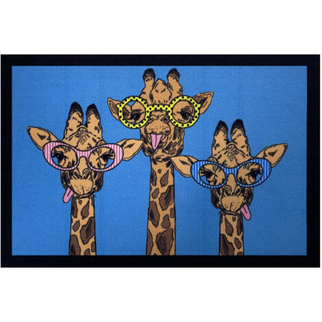 Tapis Entry Girafe Blue 40x60cm - Vica