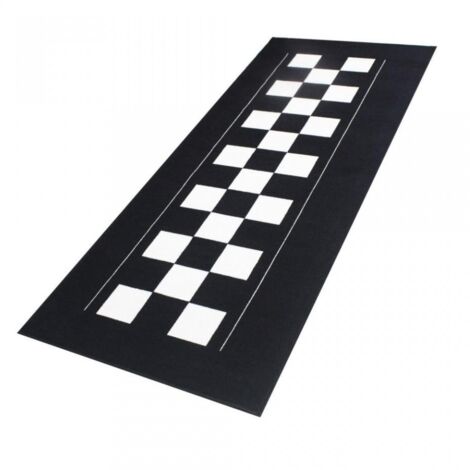 Tapis environnemental Biketek Garage Mat Checker Board noir