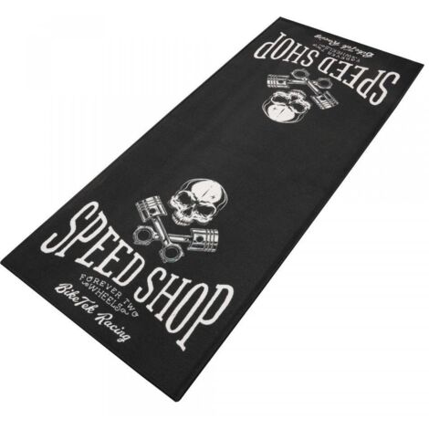 Tapis environnemental pour moto Biketek Garage Mat Speed Shop