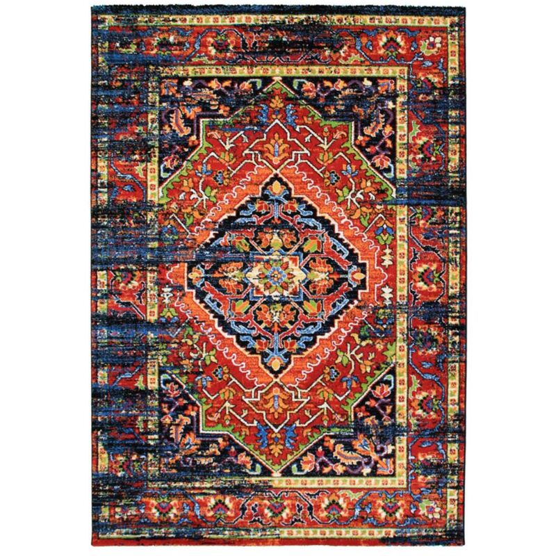 Unamourdetapis - Tapis oriental 80x150 multicolore rectangle motif ancestral madal