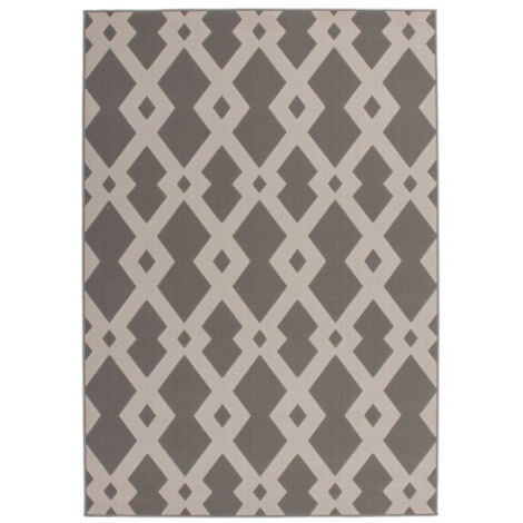 Tapis Ethnique à Poils Courts "Now I" Taupe 80 x 150 cm