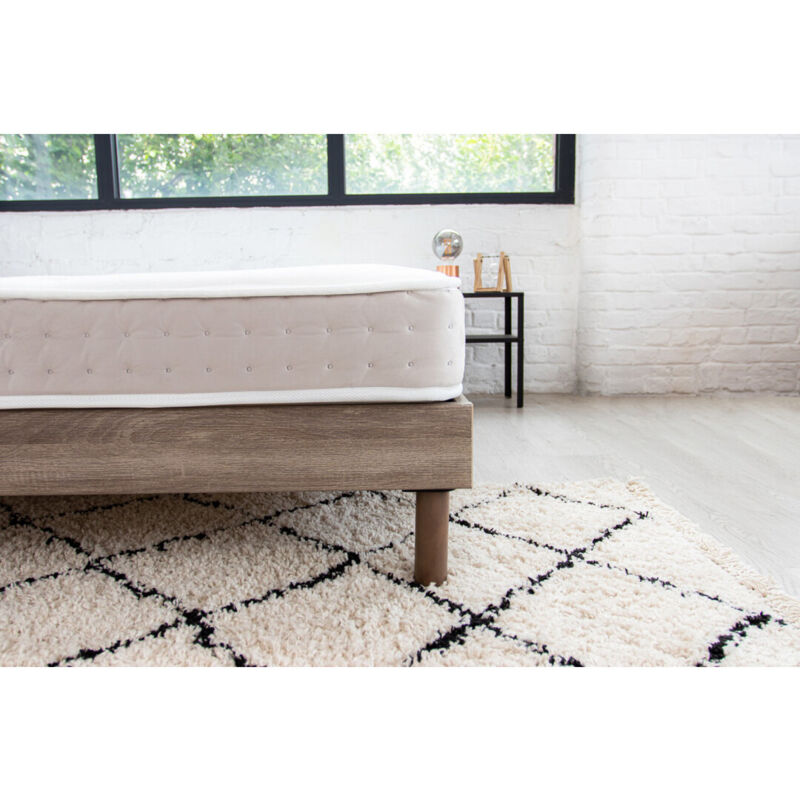 Deladeco - Tapis ethnique de salon berbère crème shaggy Sligo Crème 60x120