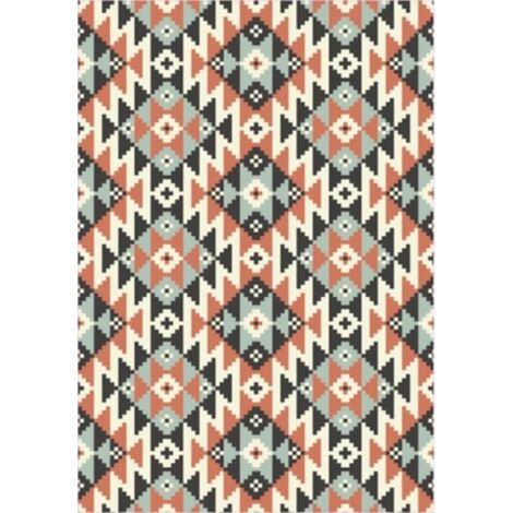 Tapis ethnique en vinyle pvc Tarkett 49,5x109 pour sol cuisine sous évier ou salon salle de bains- style ethnique