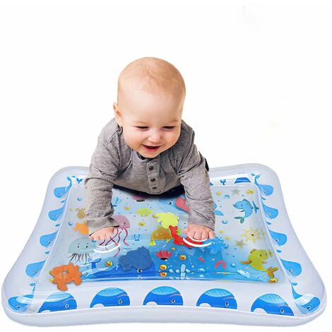 Tapis Éveil Gonflable Bébé, Tapis Eau Gonflé Enfant, Coussin Gonflable Jeu PVC Garçon Fille Plus 3 6 9 12 Mois, Cadeau Noël Jeux 70x50 CM